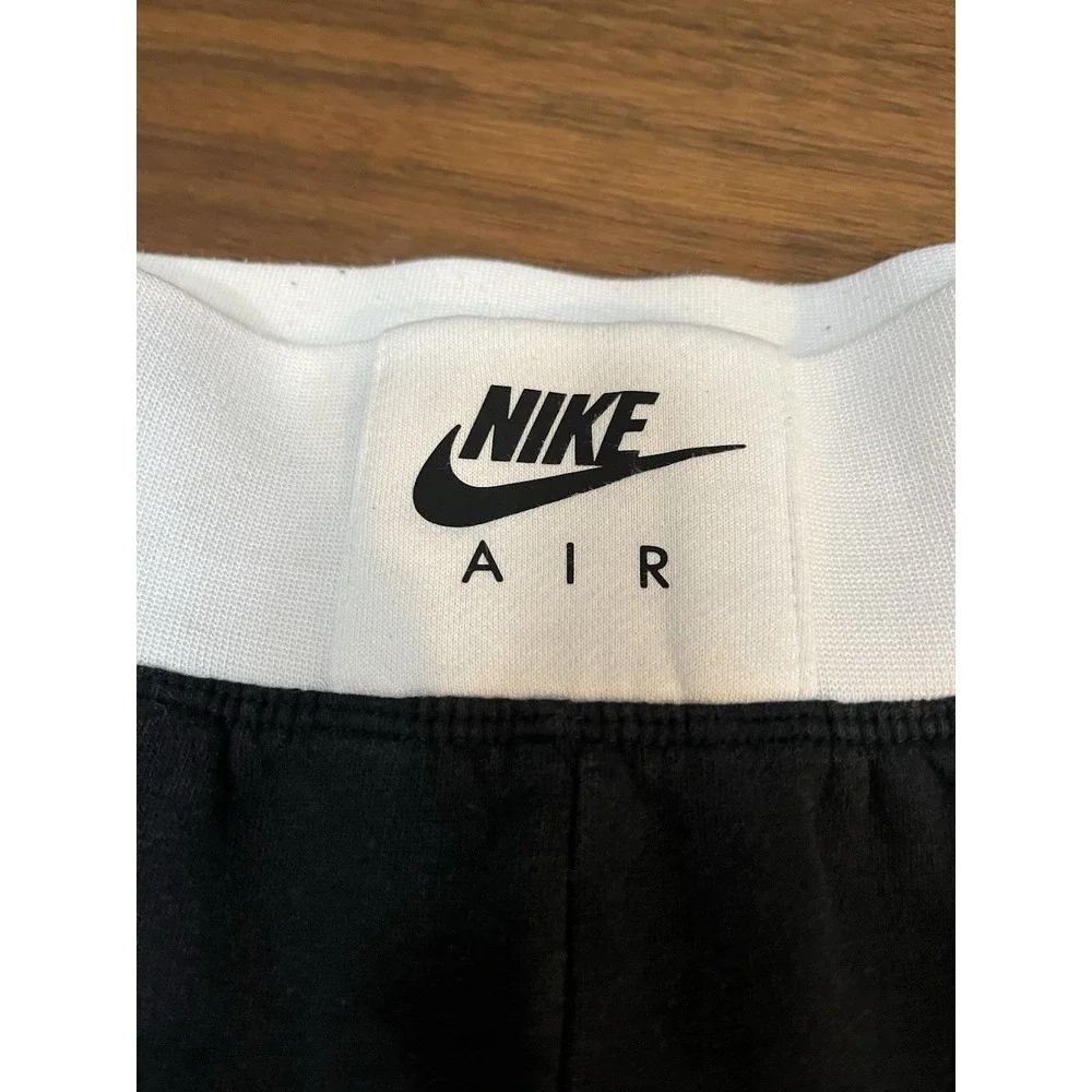 Nike Air Men's S Jogger Pants Black White Fleece sweatpants CV8573-010